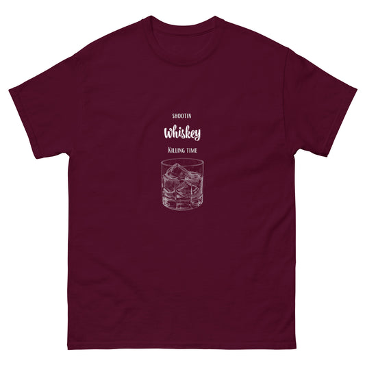 Shootin Whiskey Killing Time Glass T-Shirt